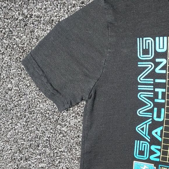 365 Kids Size 6 Black Graphic Tee Shirt T-Shirt Game Machine Robot - Picture 5 of 7